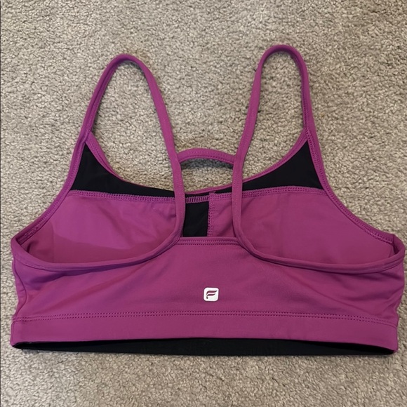 Fabletics Purple Sports Bra with Spaghetti Straps and Cropped Fit - Picture 2 of 3